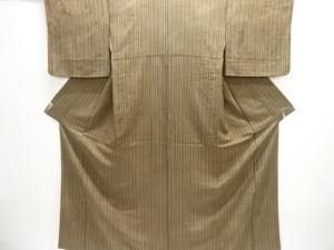 縞に抽象模様小紋着物